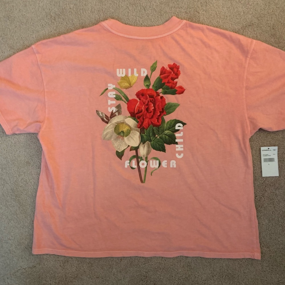 NWOT O’Neill “wild child” tee shirt, L